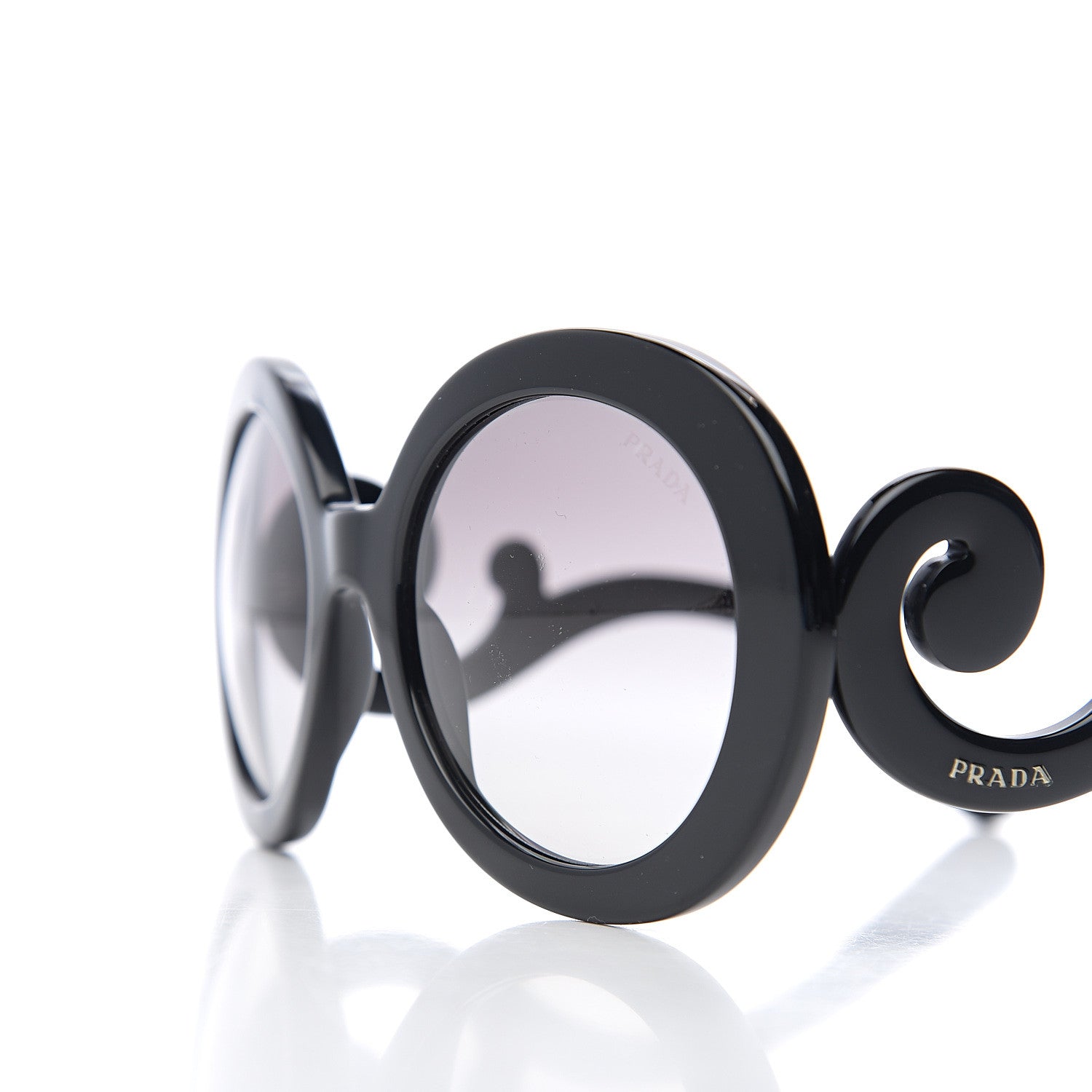 Prada Baroque Sunglasses SPR 27N Black 7 of 8