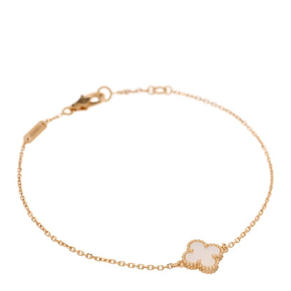 Van Cleef & Arpels 18K Yellow Gold Mother of Pearl Sweet Alhambra Bracelet 1 of 5