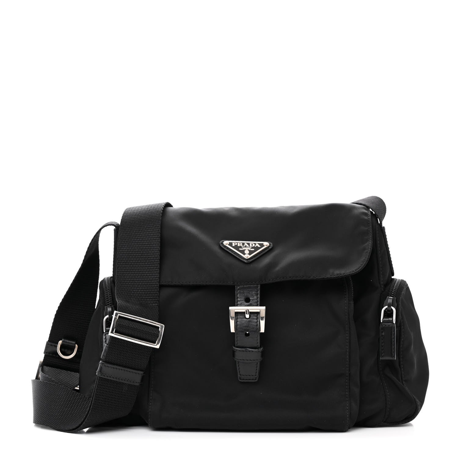 Prada Nylon Vela Messenger Black 1 of 14