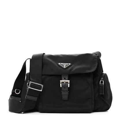Prada Nylon Vela Messenger Black 1 of 14
