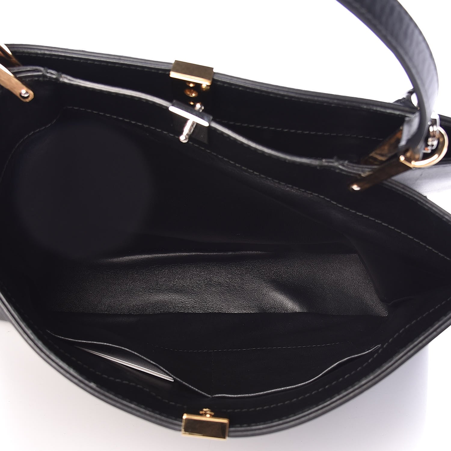 Balenciaga Calfskin Le Dix Soft Cabas M Shoulder Bag Black 6 of 18