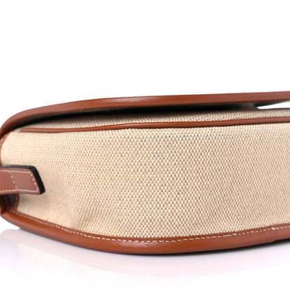 Celine Canvas Calfskin Folco Bag Natural Tan 7 of 9
