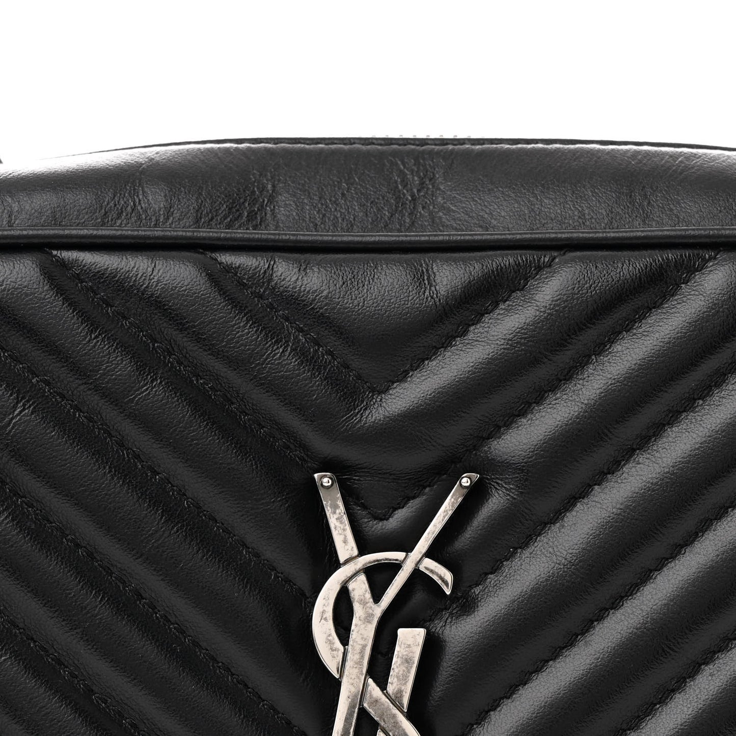 Calfskin Matelasse Monogram Lou Camera Bag Black