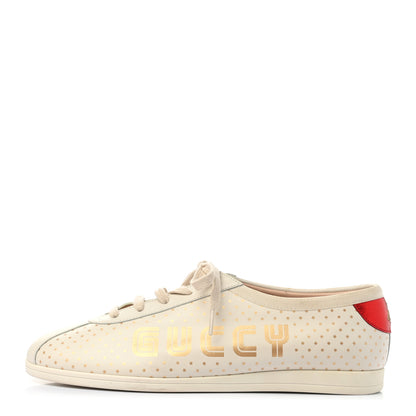 Gucci X SEGA Calfskin GUCCY Stars Womens Falacer Sneakers 42 White 1 of 8