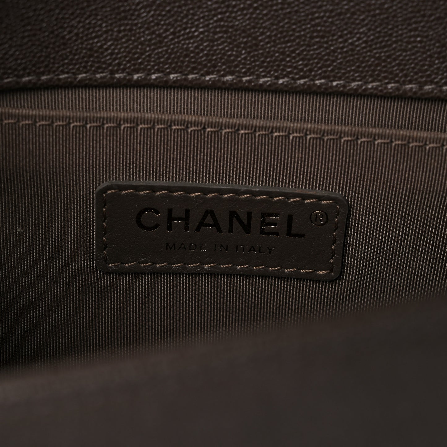 Caviar Quilted Medium Boy Flap Khaki
