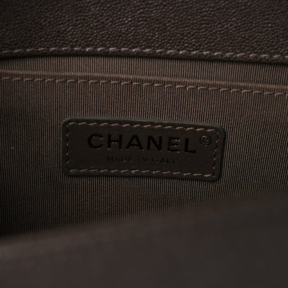 Chanel Caviar Quilted Medium Boy Flap Khaki 6 of 13