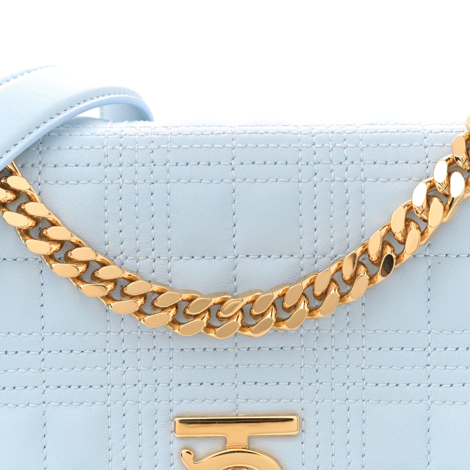 Burberry Lambskin Quilted Small Lola Bag Pale Blue 8 of 10