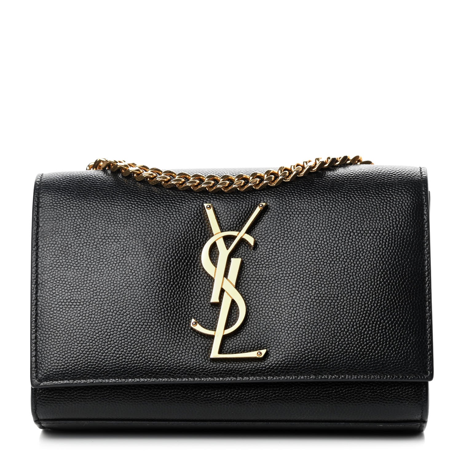 Saint Laurent Grain De Poudre Small Monogram Kate Satchel Black 1 of 10