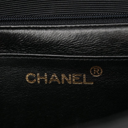 Chanel Caviar Chevron Quilted Maxi Single Flap Black 6 of 10