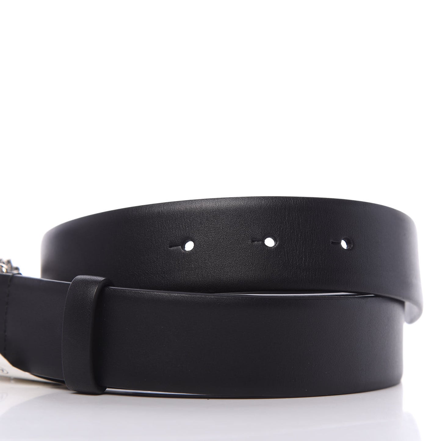 Calfskin Crystal Pearls Coronation CC Belt 90 36 Black