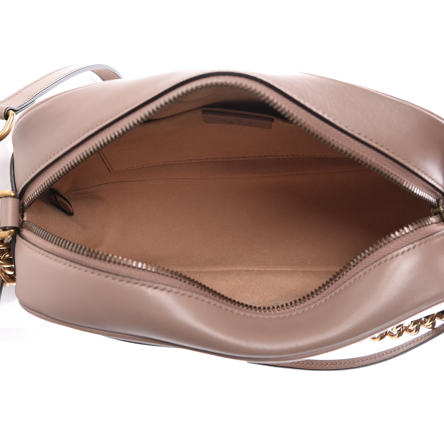 Gucci Calfskin Matelasse Small GG Marmont Chain Shoulder Bag Taupe 5 of 11