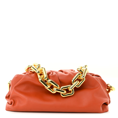 Bottega Veneta Calfskin The Pouch Chain Orange 1 of 11