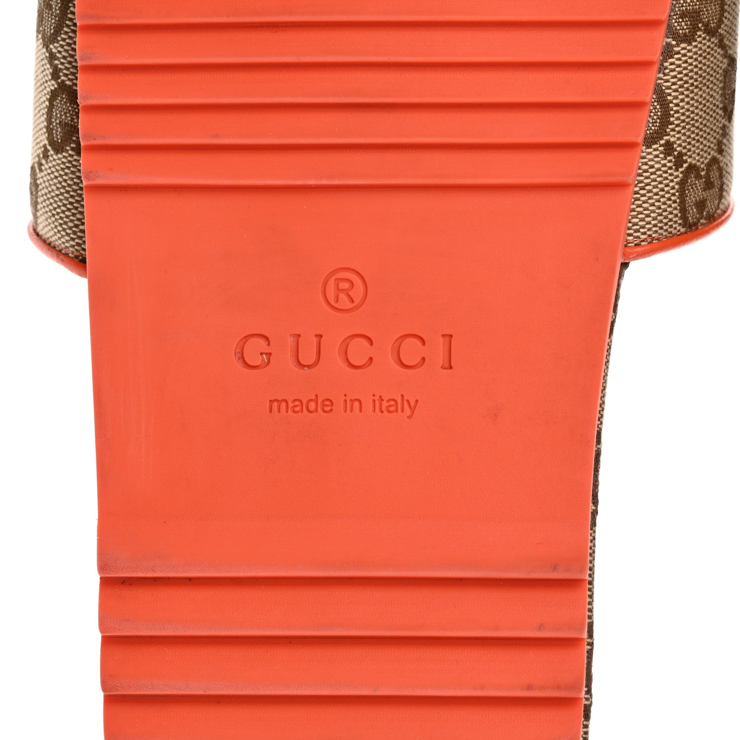 Gucci x NORTH FACE Canvas GG Monogram Womens Slide Sandals 40 Beige Mystic White Deep Orange 8 of 12