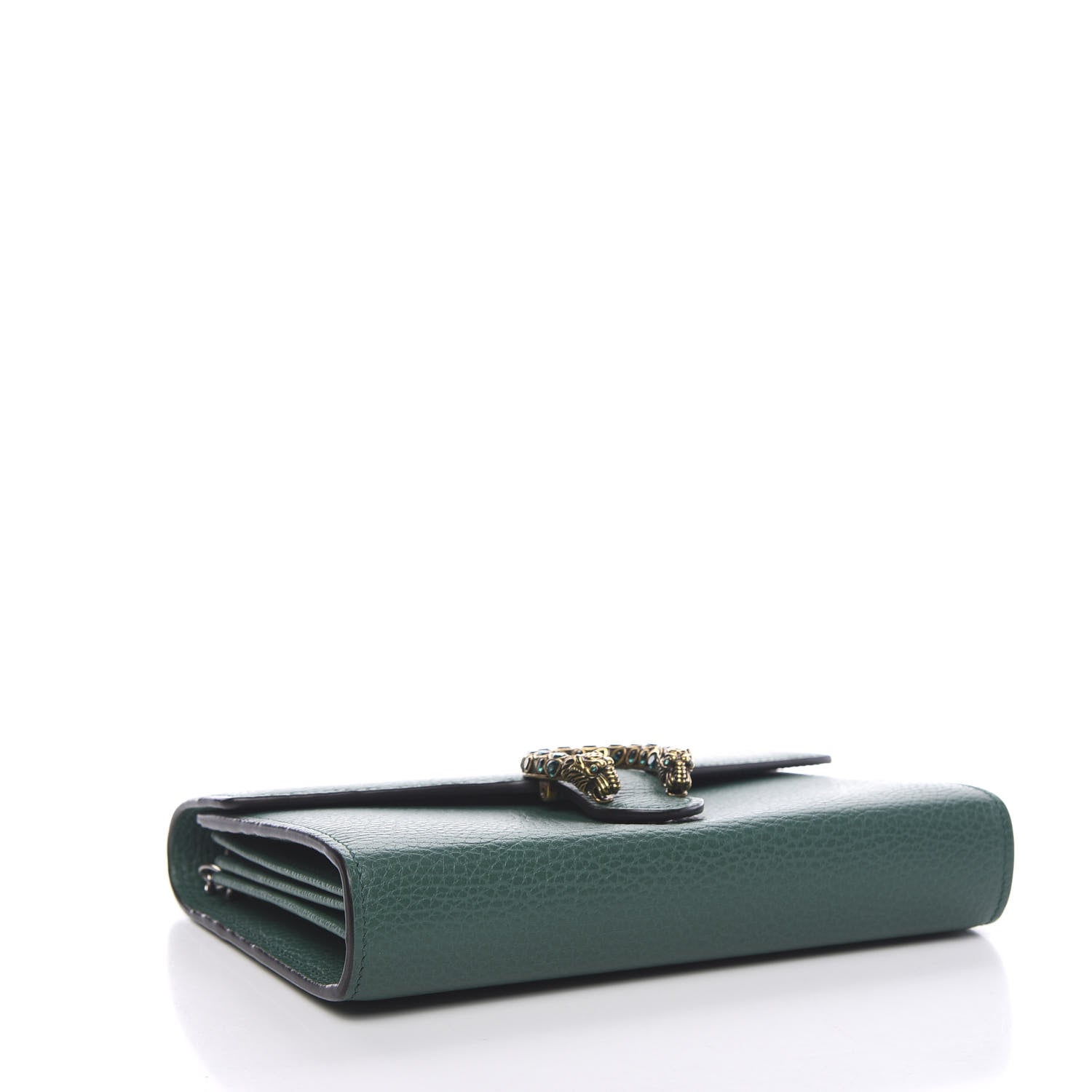 Gucci Calfskin Mini Dionysus Chain Wallet Emerald 3 of 9