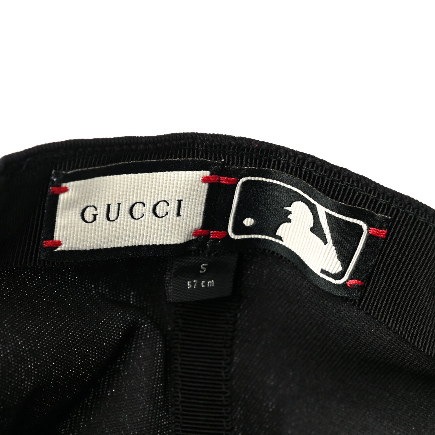 Gucci X MLB Cotton NY Yankees Baseball Hat 57-61 Black 6 of 10