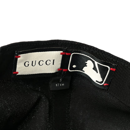 Gucci X MLB Cotton NY Yankees Baseball Hat 57-61 Black 6 of 10