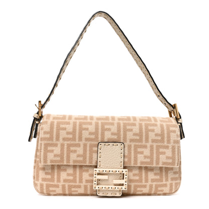 Fendi Wool Cuoio Romano Selleria FF 1974 Baguette 1997 Beige Cammello Camelia 1 of 10