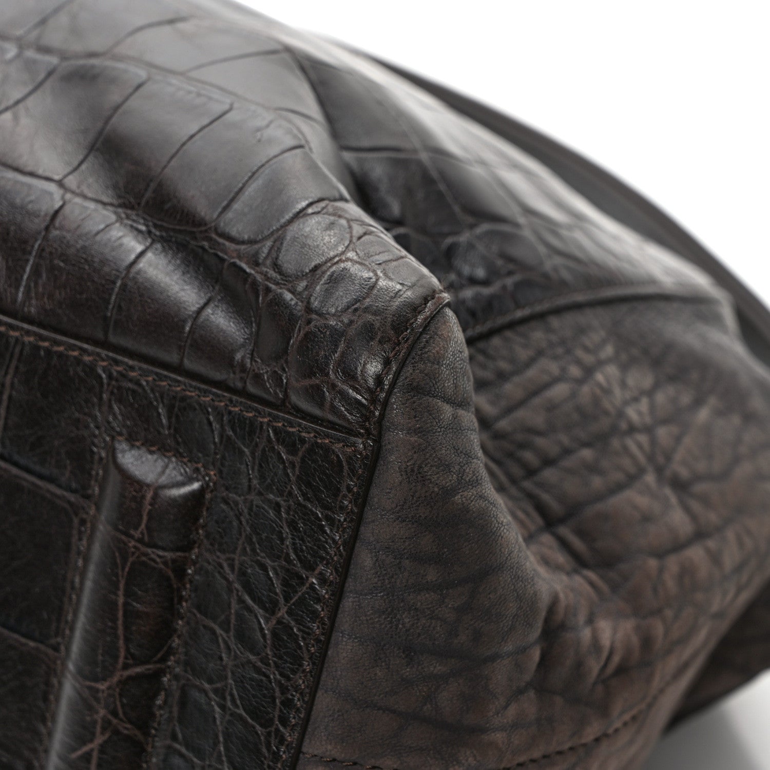 Givenchy Calfskin Crocodile Embossed Medium Soft Antigona Brown 10 of 10