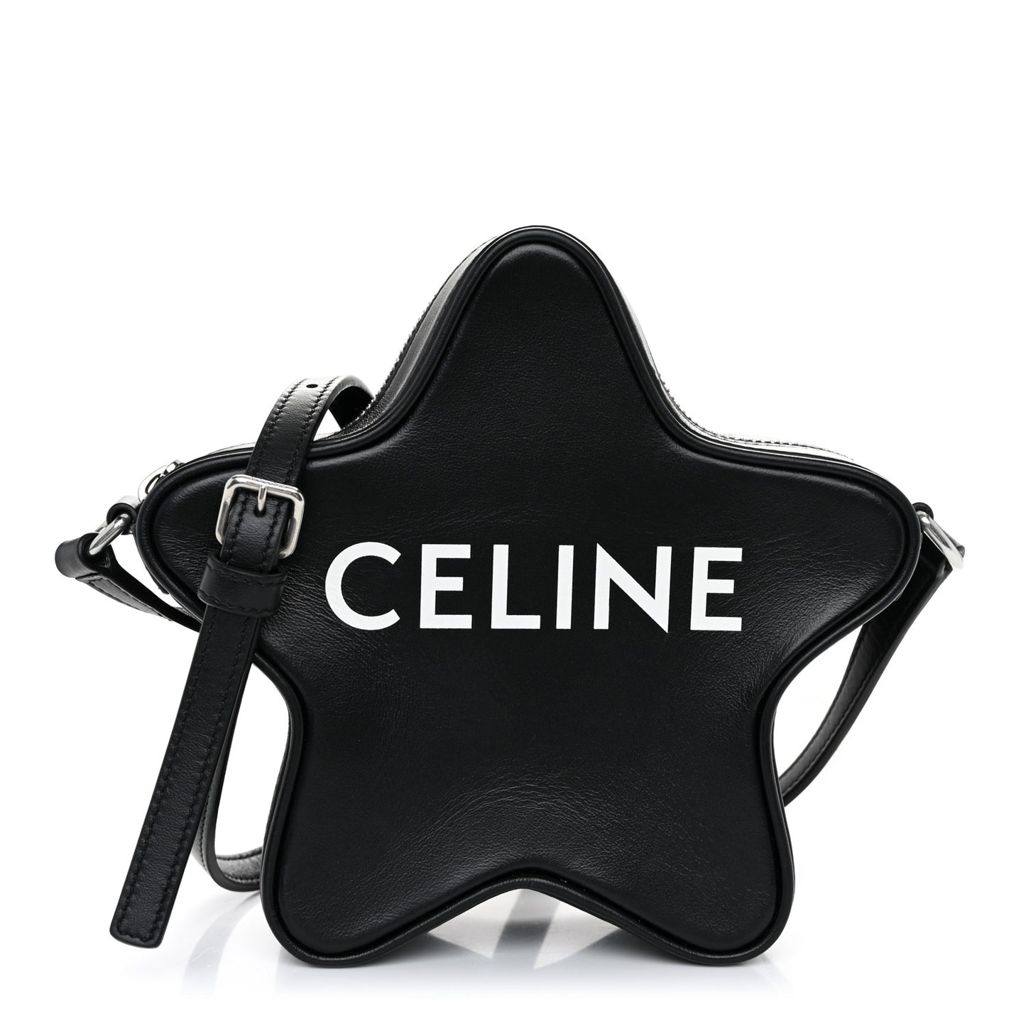 Smooth Calfskin Star Crossbody Bag Black