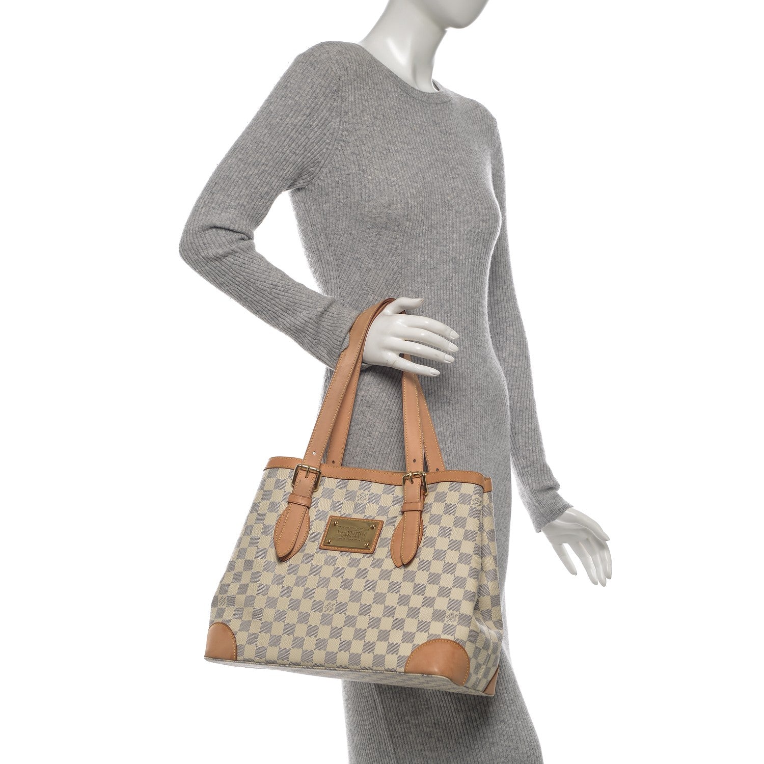 Louis Vuitton Damier Azur Hampstead MM 2 of 11