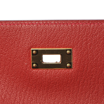 Hermes Ostrich Kelly Longue Wallet Rouge Vif 10 of 22