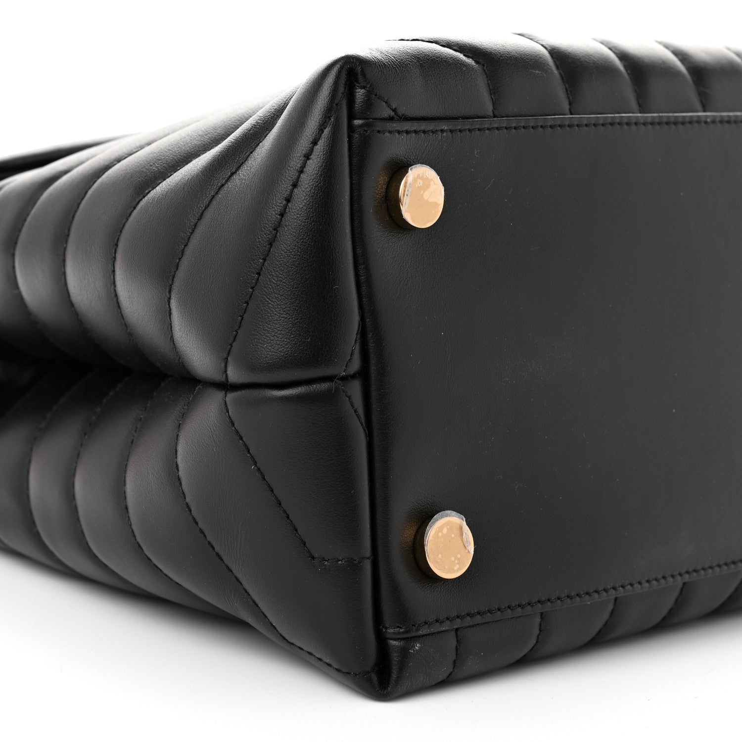 Saint Laurent Calfskin Y Quilted Monogram Large Loulou Chain Satchel Black 9 of 11