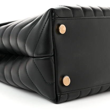 Saint Laurent Calfskin Y Quilted Monogram Large Loulou Chain Satchel Black 9 of 11