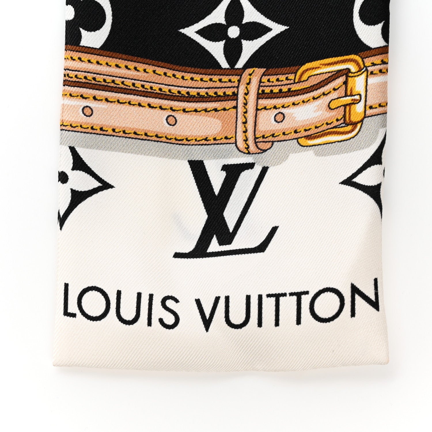 Louis Vuitton Silk Monogram Confidential Bandeau Black 2 of 5