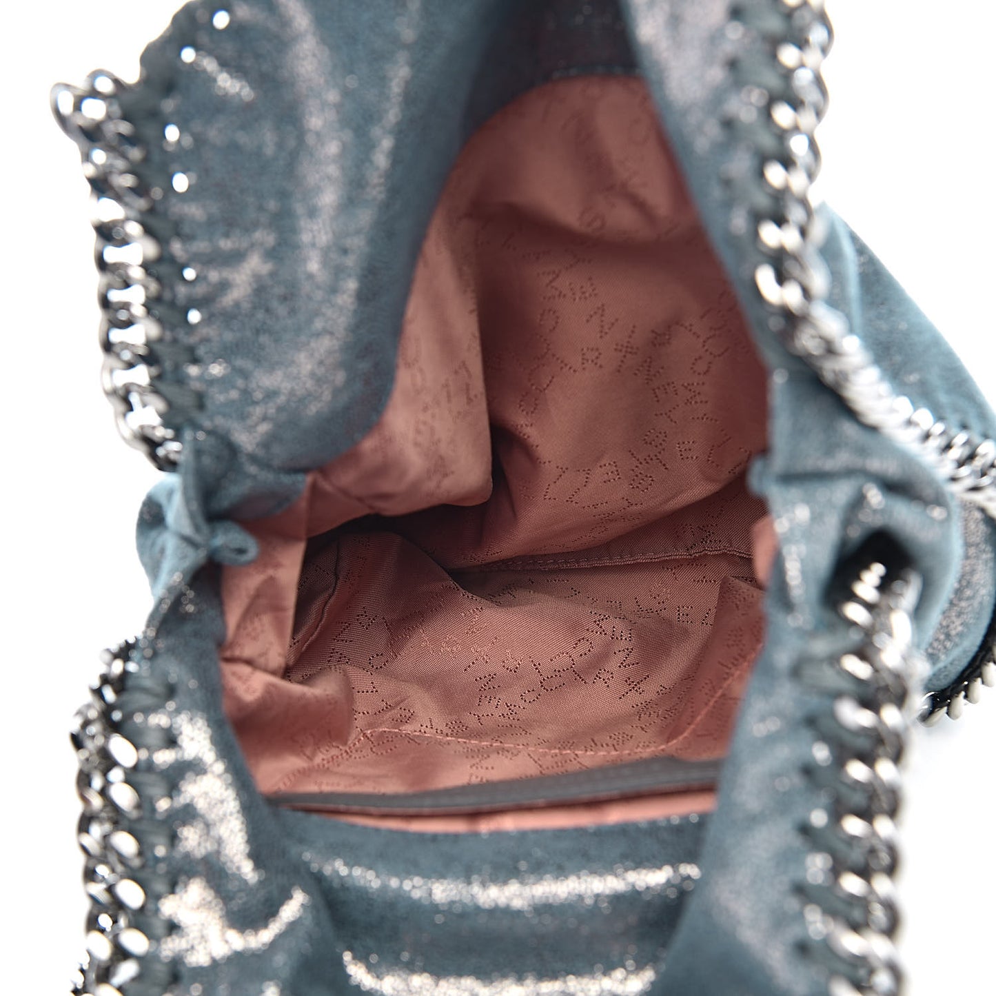 Shaggy Deer Mini Falabella Fold Over Tote Lagoon