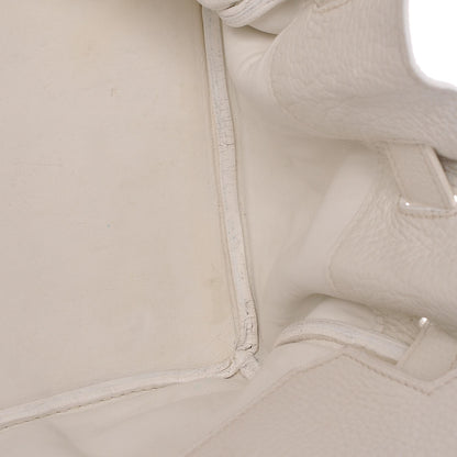 Hermes Taurillon Clemence JPG Birkin 42 White 30 of 33