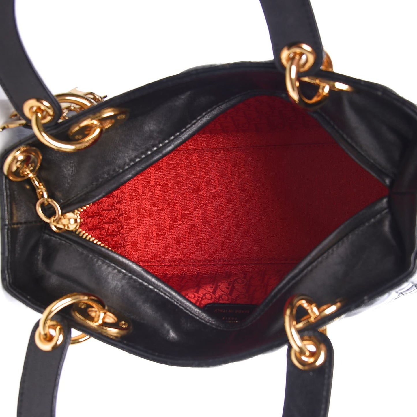 Lambskin Cannage Medium Lady Dior Black