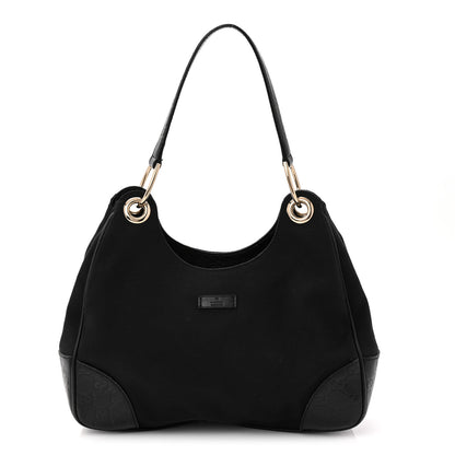 Gucci Canvas Guccissima Hobo Black 1 of 12