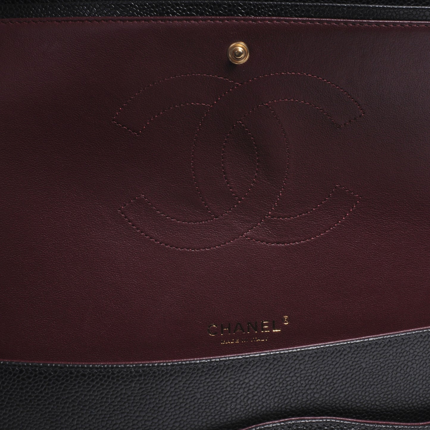 Caviar Quilted Maxi Double Flap Black