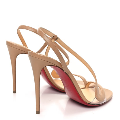 Christian Louboutin Nappa Rosalie 100 Sandals 38.5 Nude 4 of 8