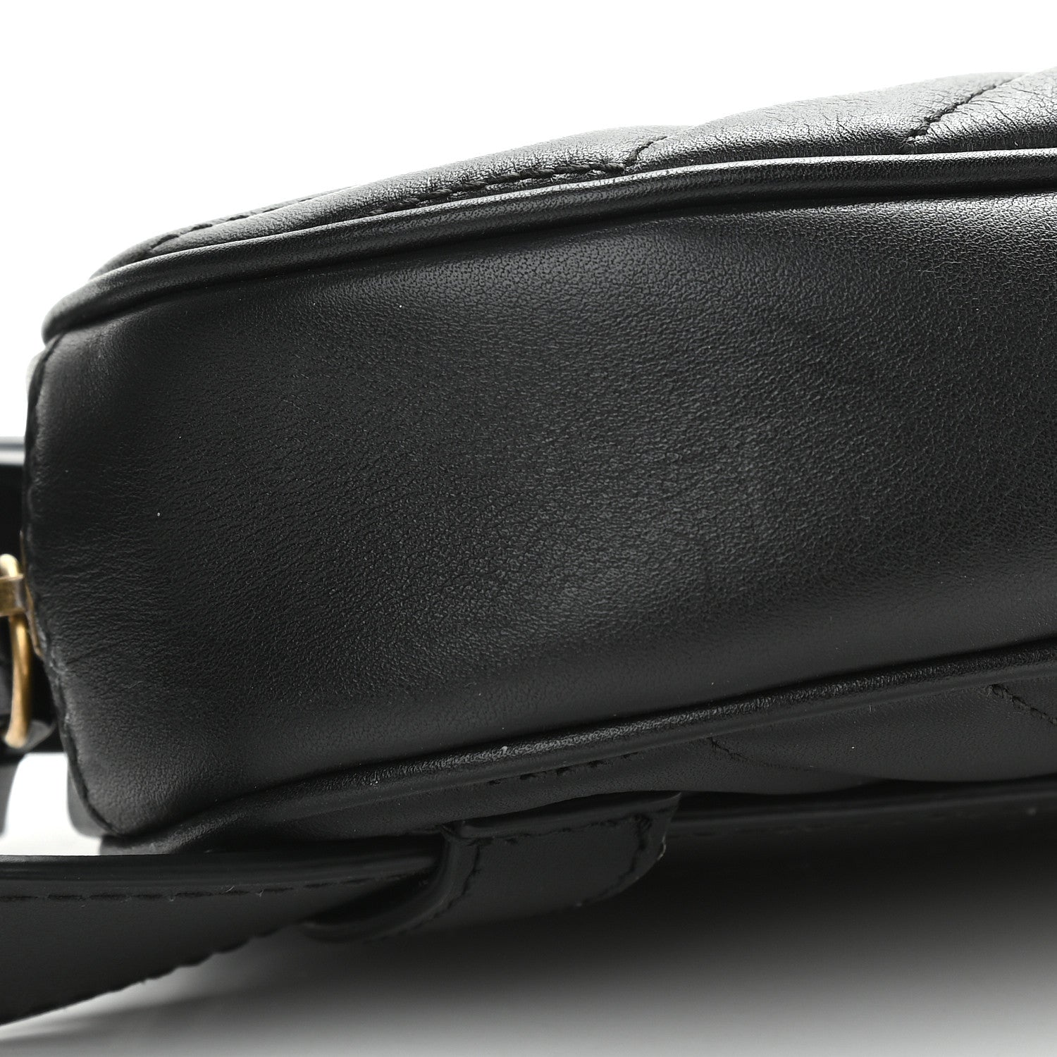 Gucci Calfskin Matelasse GG Marmont Belt Bag 85 34 Black 8 of 10