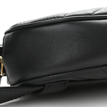 Gucci Calfskin Matelasse GG Marmont Belt Bag 85 34 Black 8 of 10