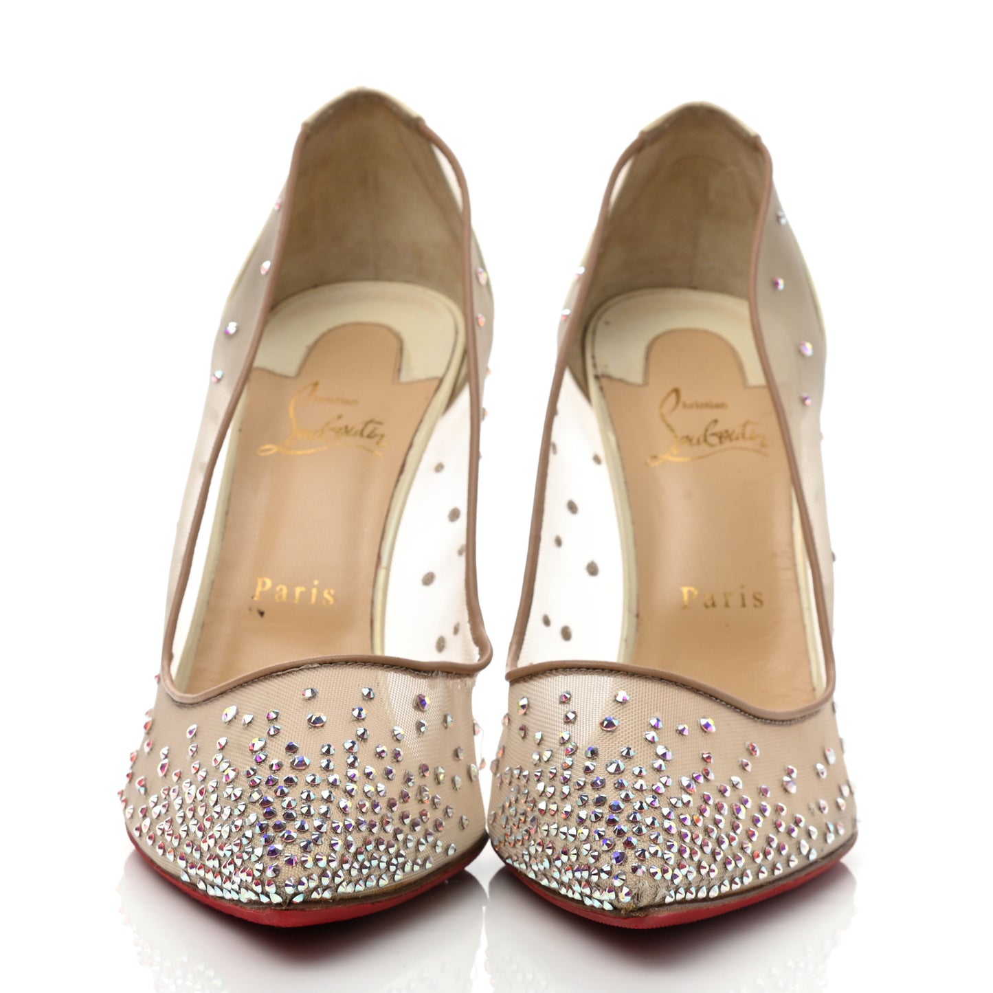 Patent Crystal Strass Follies 100 Pumps 41