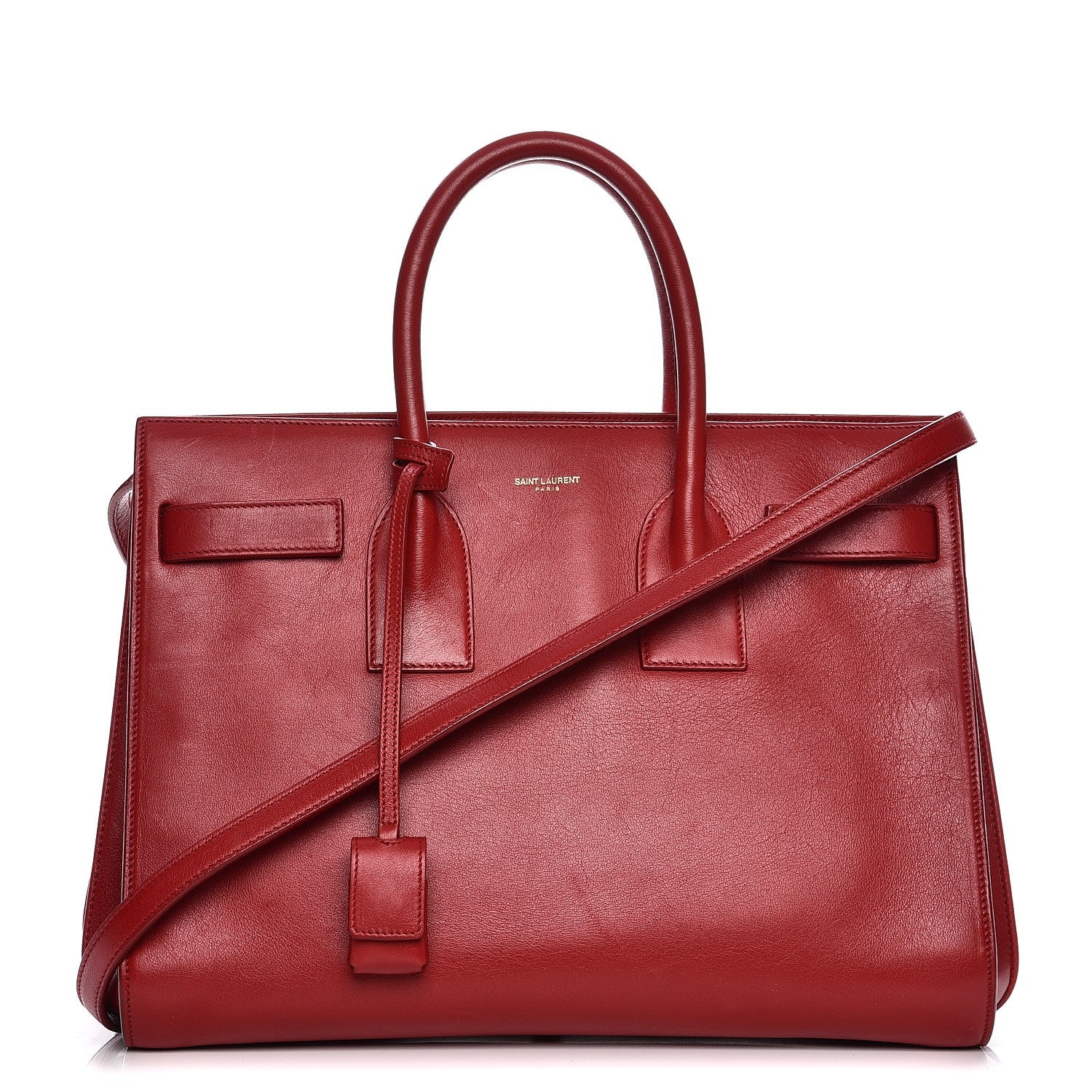 Saint Laurent Calfskin Small Sac De Jour Rouge Orient 1 of 16