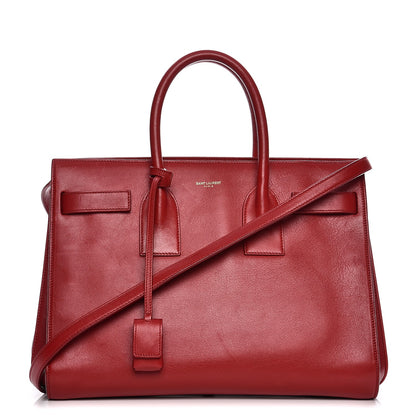 Saint Laurent Calfskin Small Sac De Jour Rouge Orient 1 of 16
