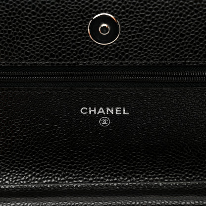 Chanel Caviar Quilted Wallet on Chain WOC Black 7 of 11