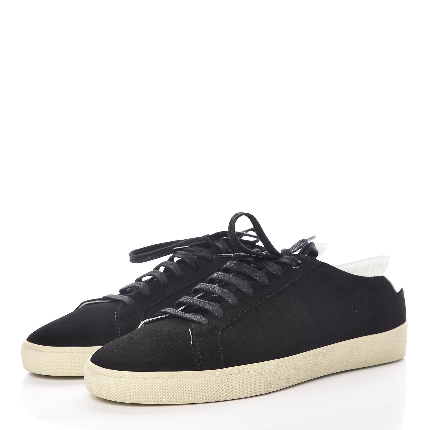 Saint Laurent Suede Mens Court Classic Sneakers 44 Black 3 of 10