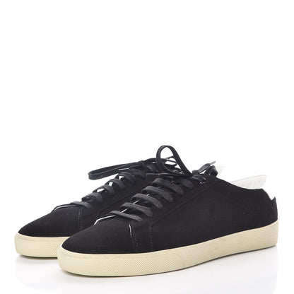 Saint Laurent Suede Mens Court Classic Sneakers 44 Black 3 of 10
