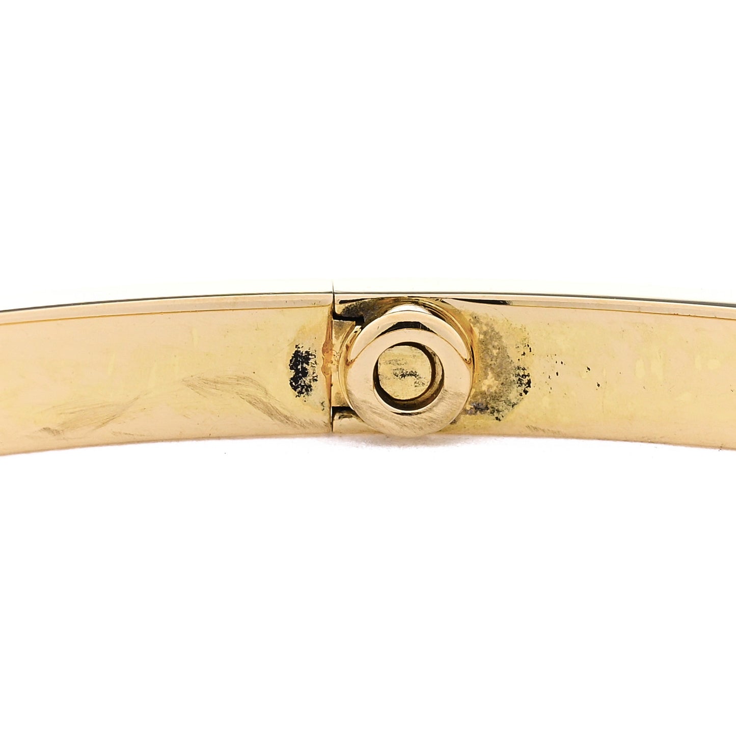 18K Yellow Gold Diamond Small LOVE Paved Bracelet 17