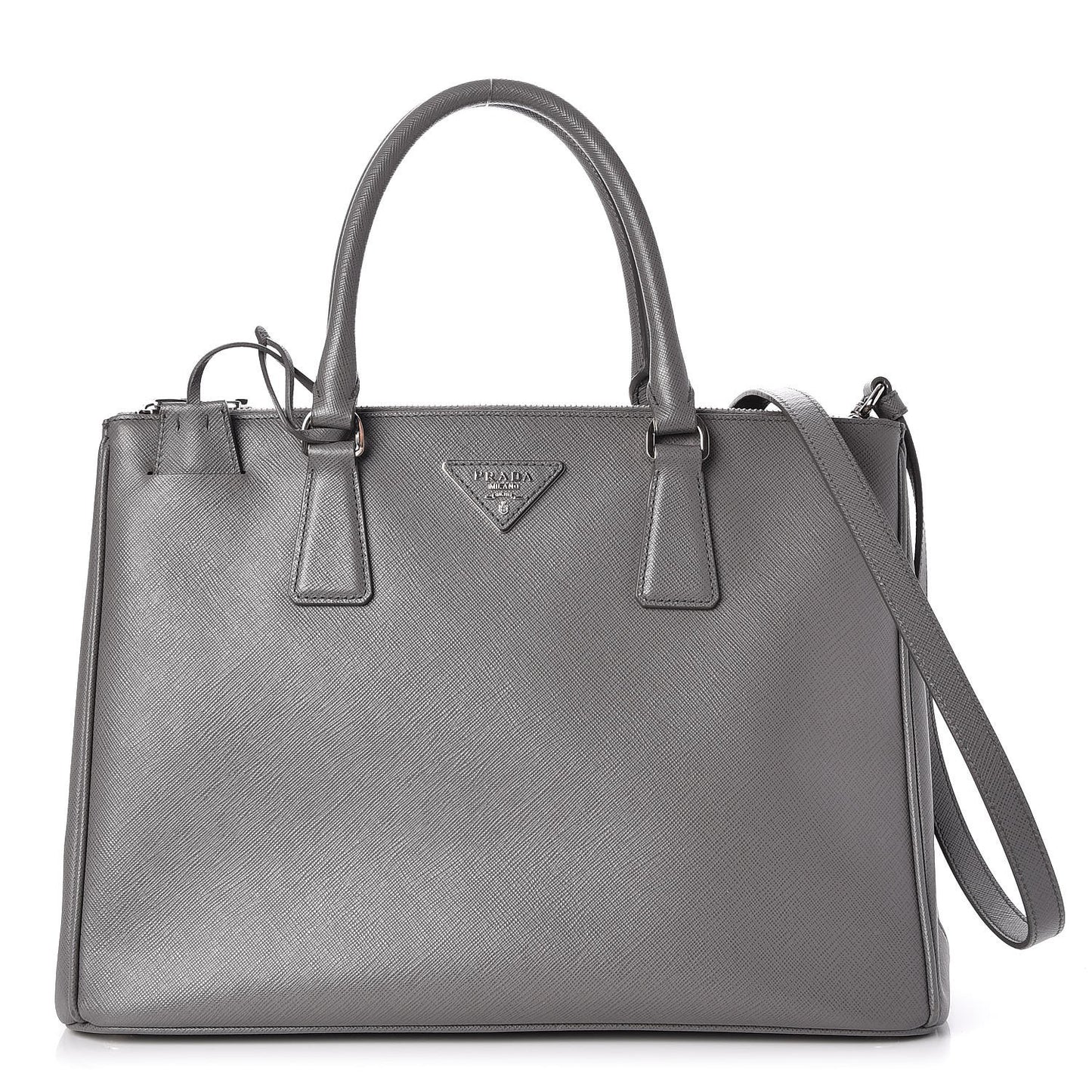 Saffiano Medium Galleria Double Zip Tote Marmo