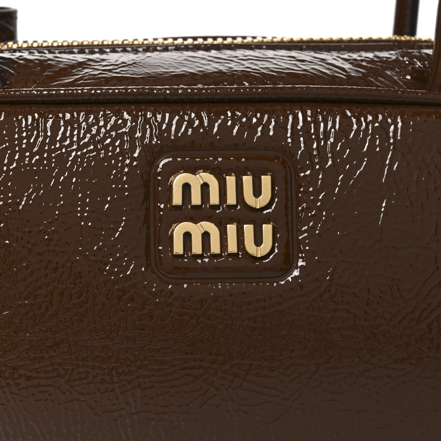 Miu Miu Naplak Patent Small Beau Top Handle Bag Palissandro 7 of 9