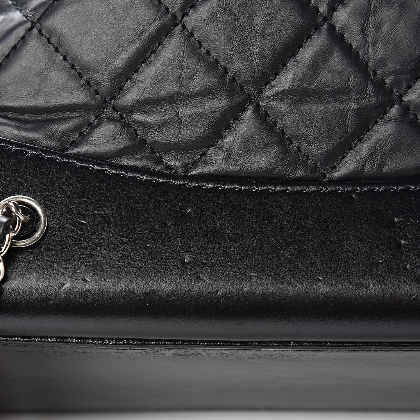 Aged Calfskin Quilted Gabrielle Backpack Black
