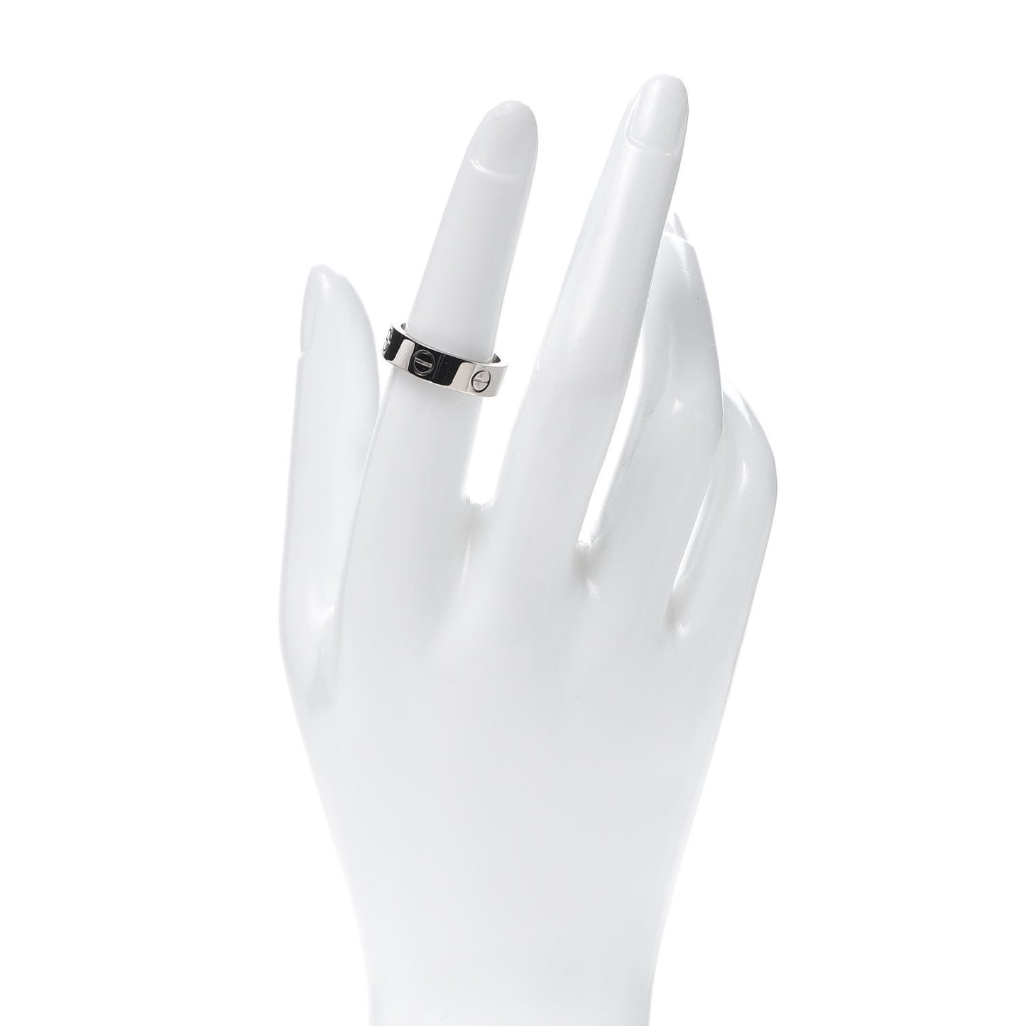 18K White Gold 5.5mm LOVE Ring 53 6.25