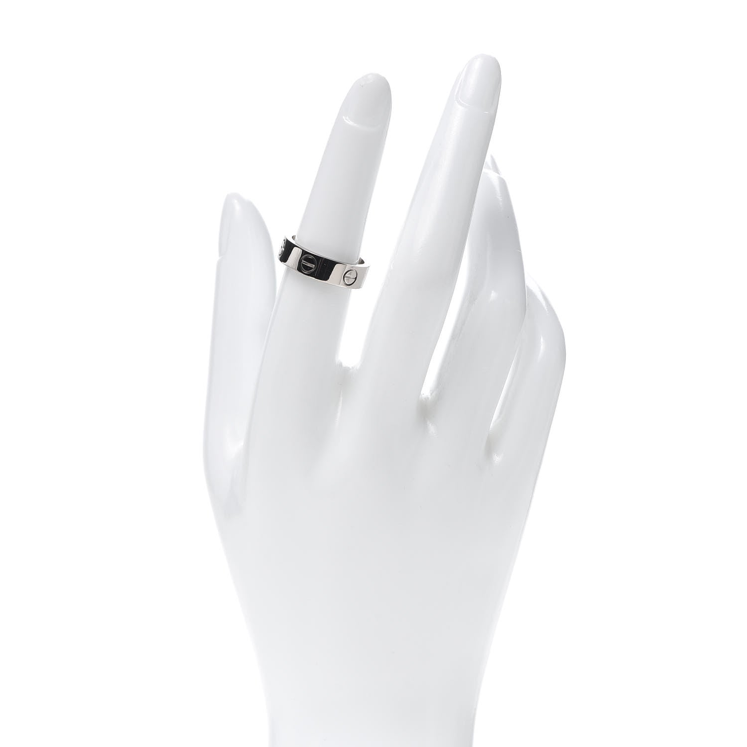 Cartier 18K White Gold 5.5mm LOVE Ring 53 6.25 2 of 5