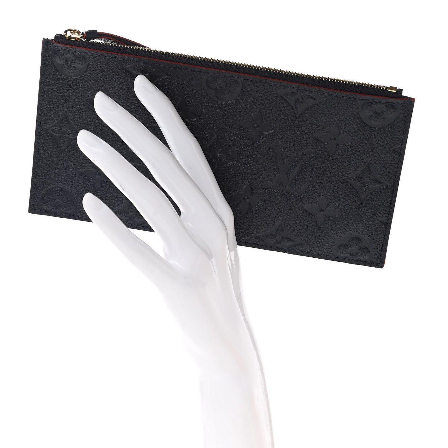 Empreinte Felicie Chain Wallet Zippered Insert Marine Rouge