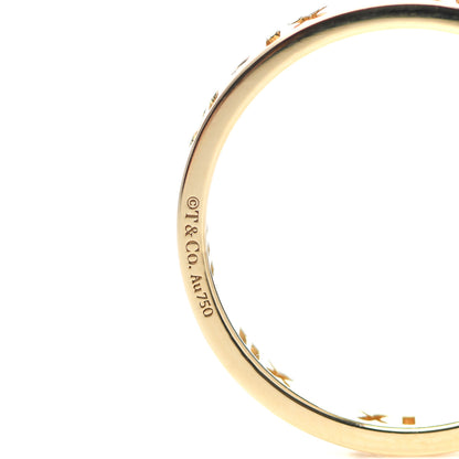Tiffany 18K Yellow Gold Diamond Atlas Pierced Ring 57 8 4 of 5